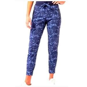 Athleta Trekkie North Floral Joggers Cottage Blue Ethereal Bloom Floral, 12T